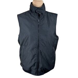 Chaps Men's Vest VTG Black Fleece Lined Size S Small Full Zip